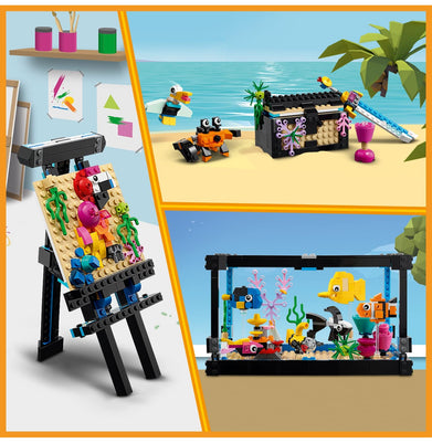 imagLEGO Creator 3in1 Fish Tank 31122 Building Kit 352 Pieces