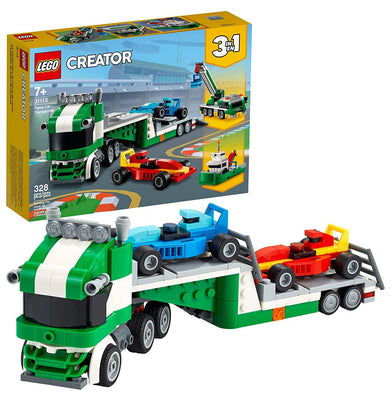 imagLEGO Creator 3in1 Race Car Transporter 31113 Building Kit; Makes a Great Gift for Kids Who Love Fun Toys and Creative Building