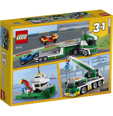 imagLEGO Creator 3in1 Race Car Transporter 31113 Building Kit; Makes a Great Gift for Kids Who Love Fun Toys and Creative Building