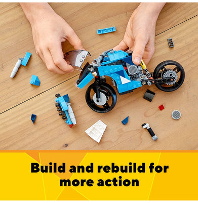 imagLEGO Creator 3in1 Superbike 31114 Building Kit 236 Pieces