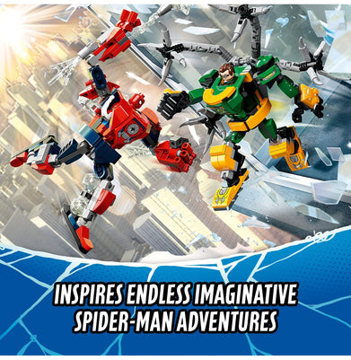 imagLEGO Marvel Spider-Man: Spider-Man & Doctor Octopus Mech Battle 76198 Building Kit 305 Pieces
