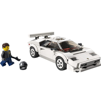 imagLEGO Speed Champions Lamborghini Countach 76908 Building Kit; Collectible Model of the Iconic 1970s Super Sports Car for Kids