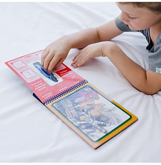 Melissa & Doug On The Go Space Water Wow! Reusable Mess-Free Water-Reveal Activity Pad - Crossword.in 