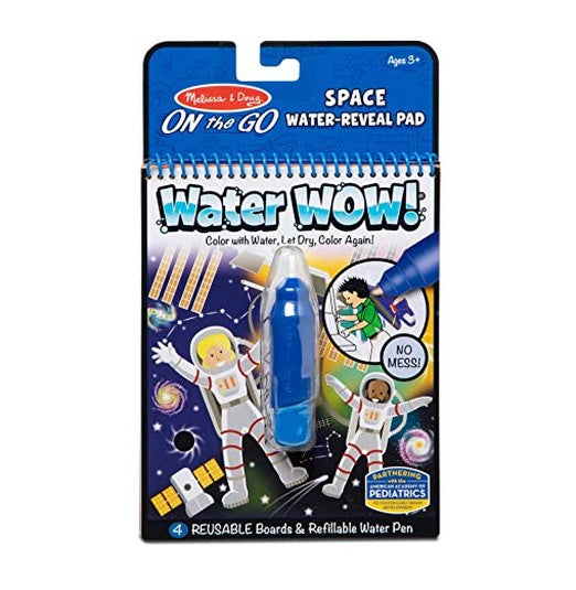 Melissa & Doug On The Go Space Water Wow! Reusable Mess-Free Water-Reveal Activity Pad - Crossword.in 