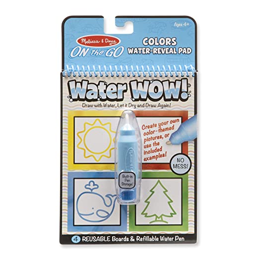 Melissa & Doug On The Go Water Wow! Colorful Shapes Activity Pad With Refillable Water Pen