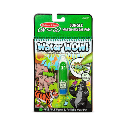 imagMelissa & Doug On The Go Water Wow! Reusable Water-Reveal Coloring Activity Pad Jungle Multicolor