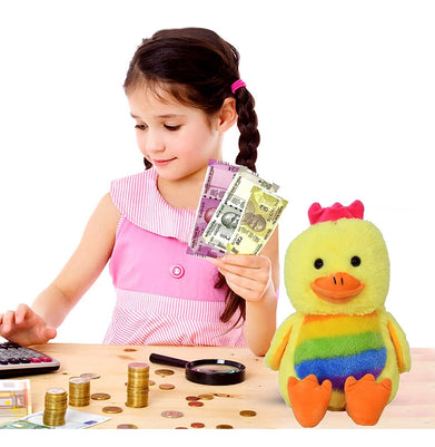 imagMirada 25Cm Coin Bank Duck Soft Toy - Yellow - Mp0122