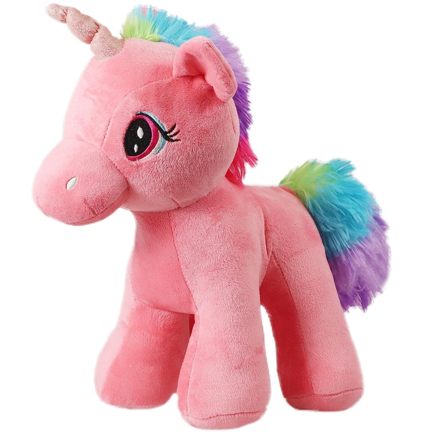 Mirada Coral Glitter Unicorn Plush Toy - Your 29cm Magical Cuddle Buddy