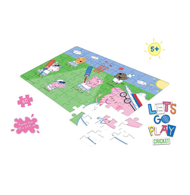 imagPeppa Pig - Playing Cricket Puzzle - 60 Pcs