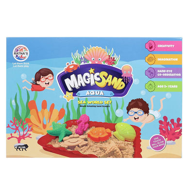 imagRatna's Magic Sand Aqua. Best Sand Non Sticky and dust Free. with Best Moulds