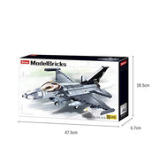 image //www.c...Sluban F-16C Falcon Fighter Building Blocks Kit for Kids - Creative Construction Set with 521 Pieces Educational STEM Toy