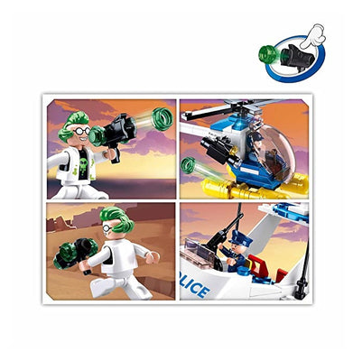 imagSluban Land & Sea Police Building Blocks Kit for Kids - Creative Construction Set with 347 Pieces Educational STEM Toy
