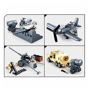 image //www.c...Sluban World War 2 Gift Set Building Blocks Kit for Kids - Creative Construction Set with 552 Pieces Educational STEM Toy