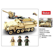 image //www.c...Sluban WW2 - Sd.Kfz. 251 Half Track Building Blocks with a K-18 Canon & 3 Army Toys