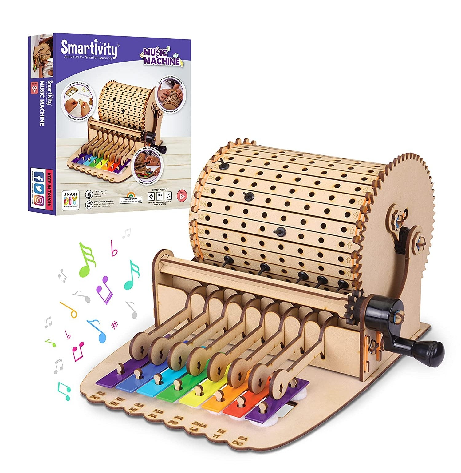Smartivity Mechanical Xylofun Music Machine: Build, Play, And Discover Steam Fun!
