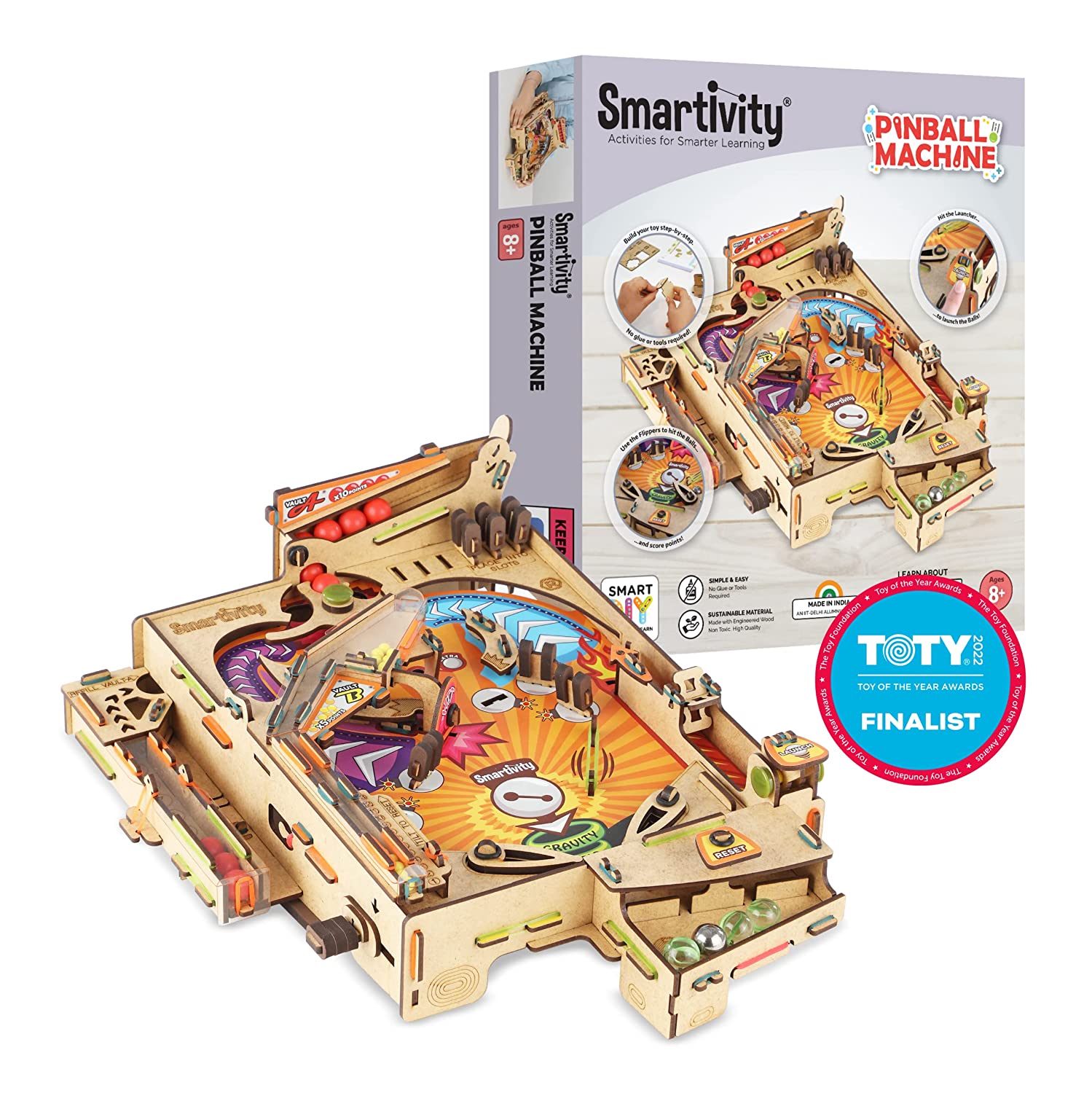 Smartivity Pinball Machine: Engaging Steam Educational Construction Game For Kids