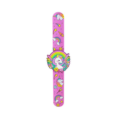 imagSmily Kiddos Fancy Slap band Unicorn Theme Purple