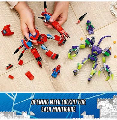 imagLEGO Marvel Spider-Man & Green Goblin Mech Battle 76219 Building Kit 298 Pieces