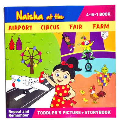 imagNaisha 4 in 1 : Naisha at the Airport Circus Fair Farm Paperback Jasmin Bheda