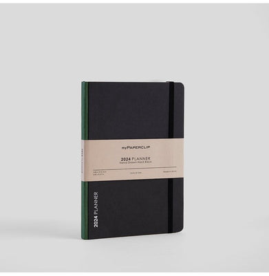 imagPaperclip - 2024 Weekly Planner A5, D2_Green Spine